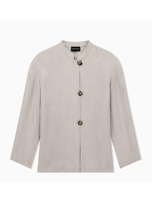 Camicia collo guru in lyocell fluido lavato Emporio Armani | EW005082 AF20900.U6272